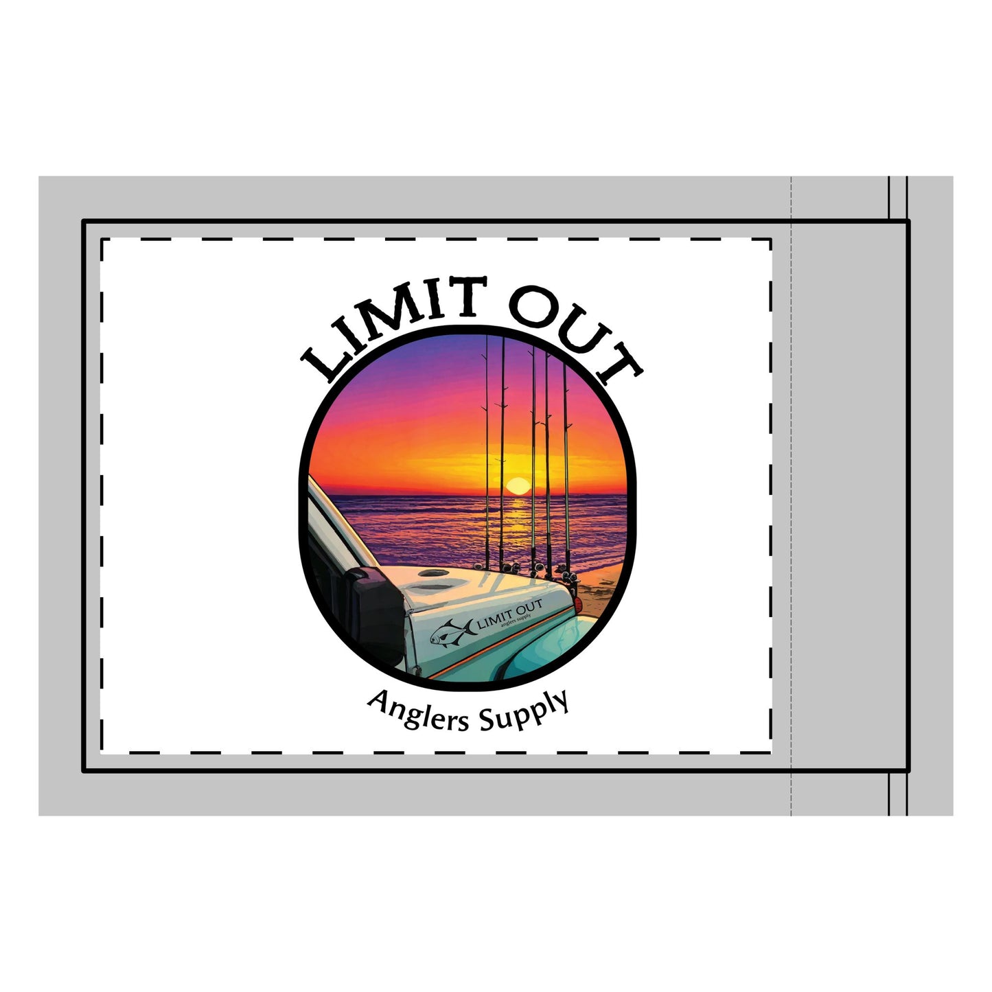 Sunset Fishing Double-Sided Flag, Outdoor Decor, Angler Gift, Nautical Home Decor, Fishing Enthusiast, Garden Flag