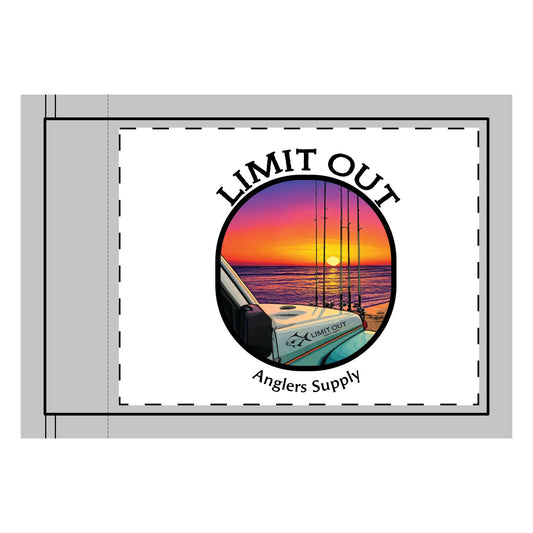 Sunset Fishing Double-Sided Flag, Outdoor Decor, Angler Gift, Nautical Home Decor, Fishing Enthusiast, Garden Flag