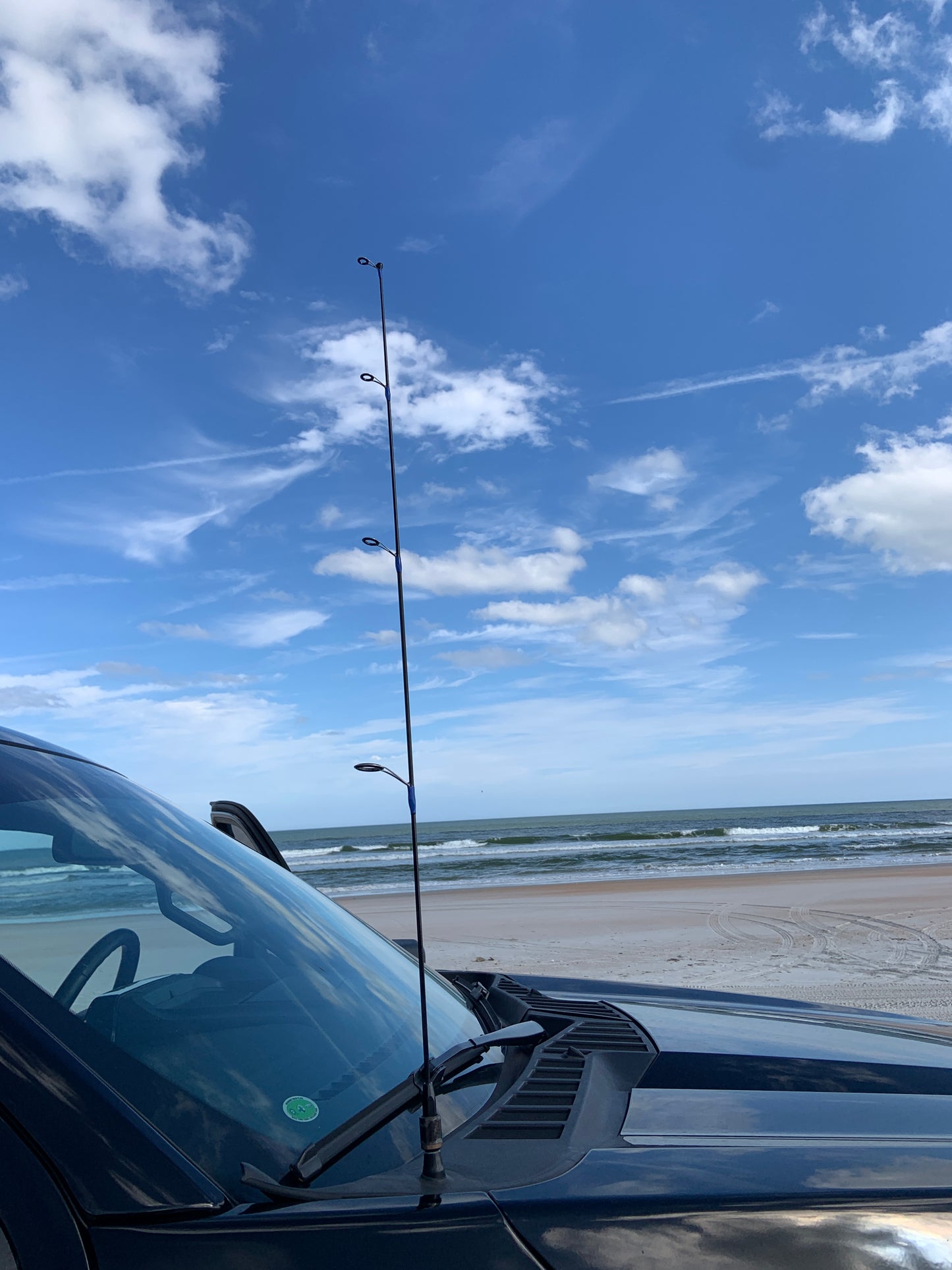 Fishing Pole Antenna, ford closeup